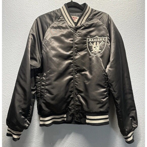 Vintage LA Raiders Locker Line Satin Jacket Size Medium - Picture 1 of 16